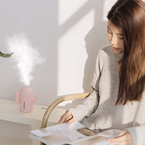Godyluck 340 ml USB humidificador de Aire Temporizador Cactus difusor de aromaterapia Fabricante de Niebla nebulizador Mini atomizador de Aroma para el hogar