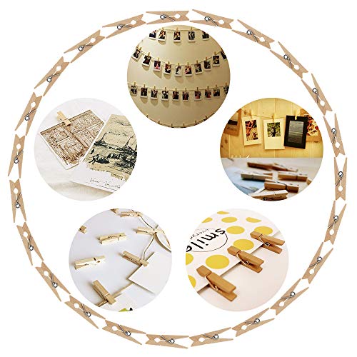 Goldge 100 Piezas Mini Pinzas de Madera Decorativa de 3,5cm para Decorar