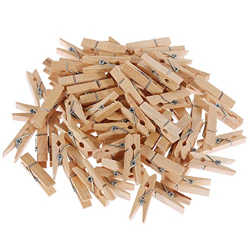 Goldge 100 Piezas Mini Pinzas de Madera Decorativa de 3,5cm para Decorar