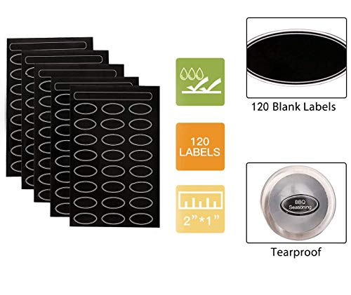 GoMaihe Especias de Cocina Tarro, Frascos de Especias Magnéticas de Acero Inoxidable, Transparente Frascos de Especias Redondos, 12 Pegatinas, 120 Etiquetas de Especias, 1 Bolígrafo, 1 Bandeja