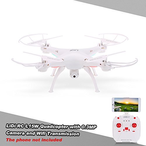 GoolRC L15W Drone con Cámara 0.3MP Wifi FPV Transmisor 2.4G 4 Canales 6 -Ejes Gyro 360° Flip Vuelto-una tecla Mantenimiento de Altitud