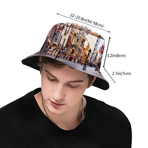 Gorra de Pescador Gorra de Sol Castellon De La Plana Spain August Sombrero de Sol de Cubo para Hombres y Mujeres Protection Packable Summer Gorra de Pescador for Fishing,Safari,Beach & Boat
