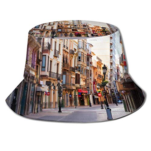 Gorra de Pescador Gorra de Sol Castellon De La Plana Spain August Sombrero de Sol de Cubo para Hombres y Mujeres Protection Packable Summer Gorra de Pescador for Fishing,Safari,Beach & Boat