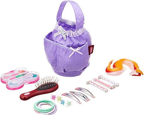 Gotz 1192054 Peluquín con Pelo Rojo y Ojos Marrones - 28 cm Alta Cabezal de Maquillaje / Cabezal de Vestir - Juego de 58 Piezas - Adecuado para niñas a Partir de 3 años