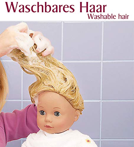 Gotz 1192054 Peluquín con Pelo Rojo y Ojos Marrones - 28 cm Alta Cabezal de Maquillaje / Cabezal de Vestir - Juego de 58 Piezas - Adecuado para niñas a Partir de 3 años