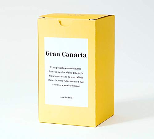 GOVALIS Vela Gran Canaria | Perfumadas y Aromáticas | Cera de Soja & Coco 100% Natural – Velas Recuerdos Relajación Decorativas Yoga Grandes Blancas Cumpleaños Regalos Originales – 70-90 h – 390 g