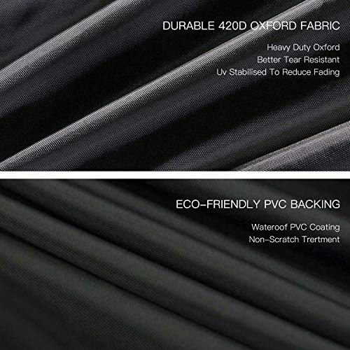 Govvay Cubierta de Muebles de Jardín Funda Protectora para Muebles Impermeable Anti-UV 420D Oxford Protección Exterior Muebles de Jardín Sofá,Mesa,Silla Negro(242x162x100cm)