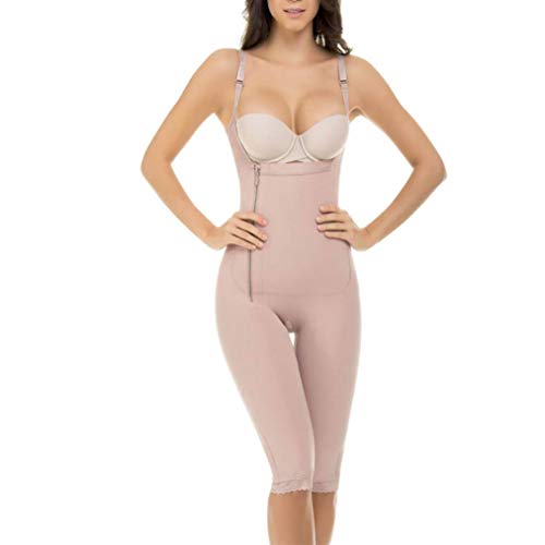 GOWINEU Fajas firmes para el Control de la Barriga Post cirugía Postparto Busto Abierto Colombiano Body Shaper Capri