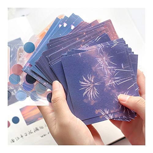 GQDZ 40 hojas de notas y series de la libertad del amor creativo del cojín Material Planner Journal Suministros Nota escolar No adhesividad papel decorativo (Color : Hai yu xing chen)