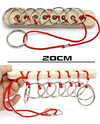 Gracelaza 16 Piezas Juguetes Mágicos de Alambre de Metal Set - 3D Rompecabezas Brain Teaser Puzzle - IQ Inteligencia Juguete Educativo - Juego Niños y Adolescentes