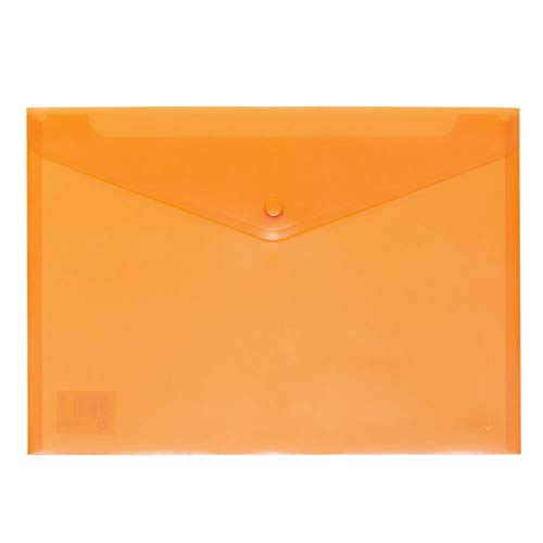 Grafoplás 04871252－Sobre de plástico tamaño folio color naranja