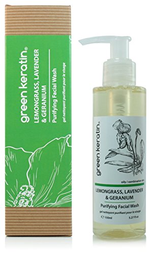 Green Keratin Hierba de Limon, Lavanda y Geranio Limpiador Facial Purificante para tipos de piel Grasa/Mista y con los poros dilatados.