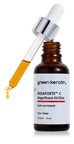 Green Keratin ROSAFORTE C Magnífico aceite Elixir/Rosa mosqueta y Vitamina C, aceite facial