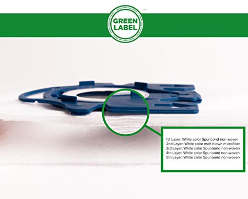 Green Label Empaque de 10 Bolsas 3D de Tipo AirClean GN y 4 MicroFiltros para Aspiradora Miele (10+4). Reemplaza a 10123210