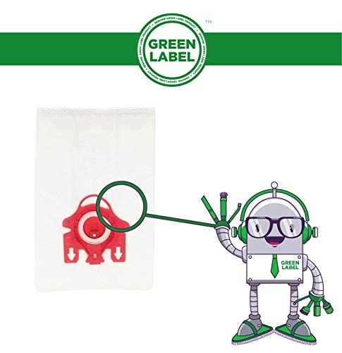 Green Label Empaque de 10 Bolsas 3D de Tipo HyClean FJM y 4 MicroFiltros para Aspiradora Miele (10+4). Reemplaza a 10123220