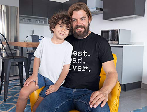 Green Turtle T-Shirts Camiseta para Hombre - Regalos para Hombre, Regalos para Padres. El Mejor Papá del Mundo - Best Dad Ever X-Large Negro