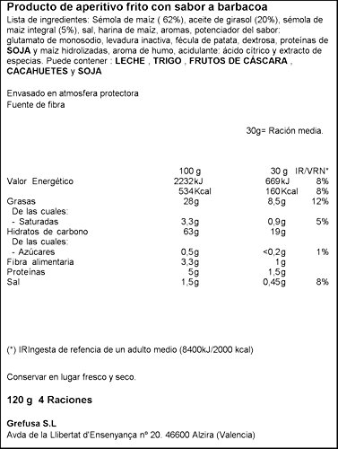 Grefusa - Gublins | Producto de Aperitivo Frito con Sabor a Barbacoa - 135 gr
