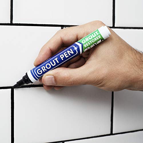 Grout Pen - Rotulador diseñado para restablecer la lechada en baños y cocinas, negro