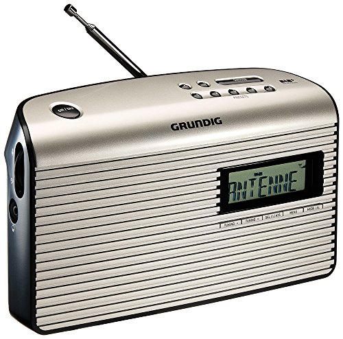 Grundig - del Muisc 7000 del diseño Moderno de Radio Digital Negro/perl
