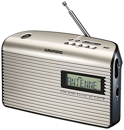 Grundig - del Muisc 7000 del diseño Moderno de Radio Digital Negro/perl