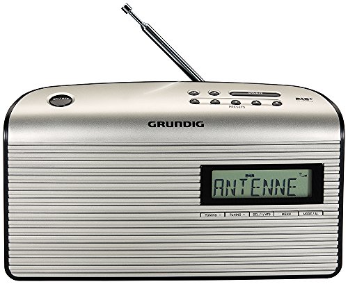 Grundig - del Muisc 7000 del diseño Moderno de Radio Digital Negro/perl