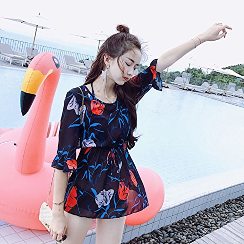 GSPYZ Traje de baño Traje de baño Dividido Hembra conservadora Cubierta del Vientre Sexy Bikini pequeño Pecho se reunió Delgada Primavera pequeña Incienso Viento Falda Traje de baño (Tamaño : XL)