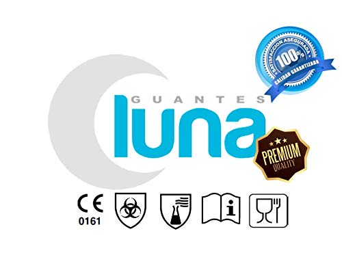 Guantes de Latex Sin Polvo Caja 100 Unidades, Guantes de Examen Para Uso Medico, Color Blanco Crema (Ambidextro) (S PEQUEÑA)