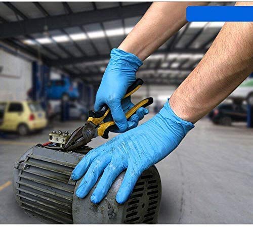Guantes De Nitrilo, 100 De La Caja Por, Sin Polvo, Sin Látex, Ácido Úrico, Guantes Desechables De Grado Médico Calidad Hospital, Guantes De Doble Cámara No Estériles, El Uso Comercial,L