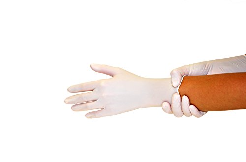 Guantes de nitrilo Caja de 100 piezas (XS, blanco) sin polvo guantes desechables, sin látex guantes de examen, no estériles