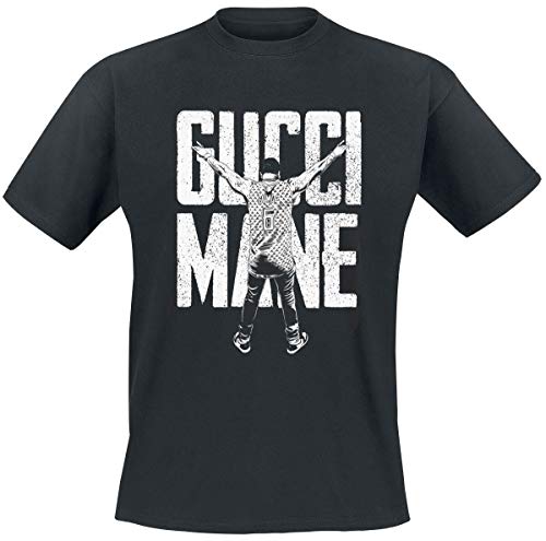 Gucci Mane Guwop Stance Hombre Camiseta Negro L, 100% algodón, Regular
