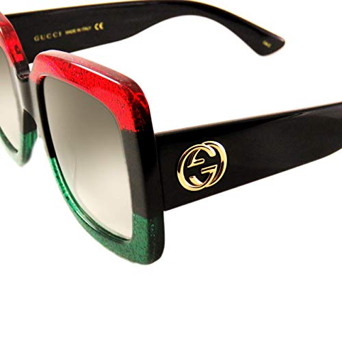 Gucci Sonnenbrille GG0083S-001-55 Gafas de sol, Multicolor (Mehrfarbig), 55.0 para Mujer