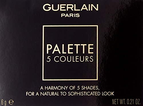 Guerlain Paleta de 5 Colores con Base para Iluminar y Unificar, 2 Tonos Nude y 2 Carbón Leña 04-L'Heure de Nuit - 6 gr