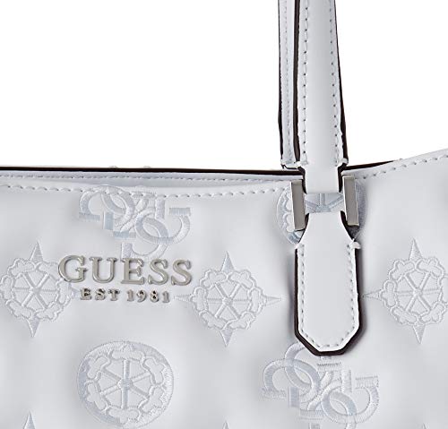 Guess Chic Society Carryall, bolso para Mujer, Bianco, Talla única