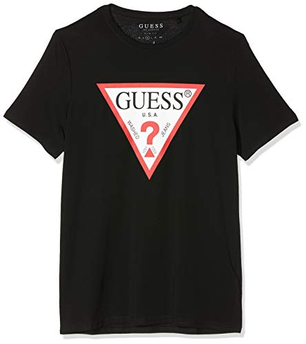 Guess Cn SS Original Logo Core tee Camiseta, Negro (Jet Black A996 Jblk), Medium para Hombre