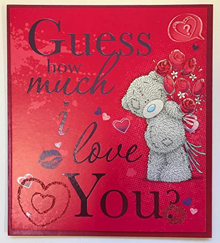 Guess How Much I Love You? dulce flor de Me To You Oso día de San Valentín tarjeta de nuevo