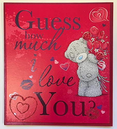 Guess How Much I Love You? dulce flor de Me To You Oso día de San Valentín tarjeta de nuevo