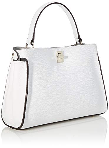 Guess HWVG7301050 Uptown Chic Turnlock Satchel, Mujer, Blanco, Talla Única