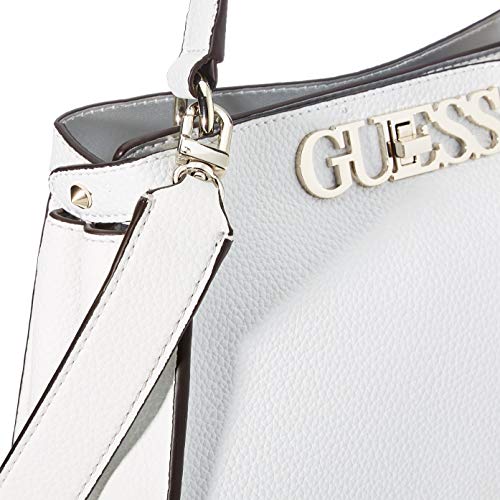 Guess HWVG7301050 Uptown Chic Turnlock Satchel, Mujer, Blanco, Talla Única