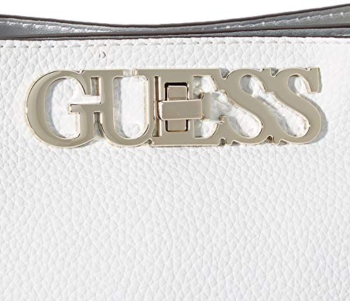Guess HWVG7301050 Uptown Chic Turnlock Satchel, Mujer, Blanco, Talla Única