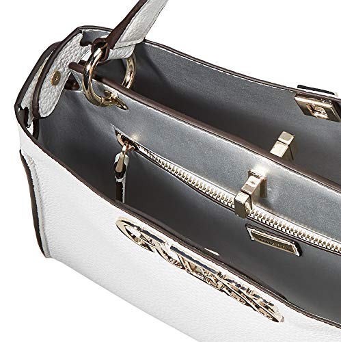 Guess HWVG7301050 Uptown Chic Turnlock Satchel, Mujer, Blanco, Talla Única