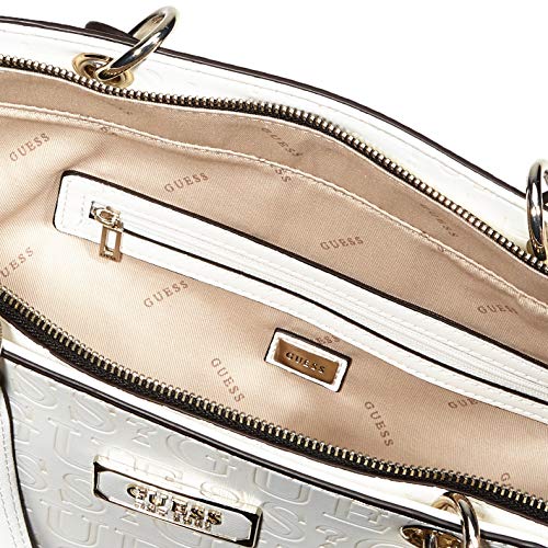 Guess Kamryn, Bolso tipo tote para Mujer, Blanco (White), 15x27x42 Centimeters (W x H x L)