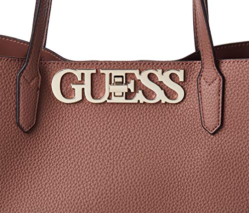 Guess Uptown Chic Barcelona Tote, Bolso Tipo Mujer, Marrón (Mocha), 13x29x42 Centimeters (W x H x L)