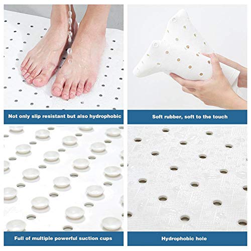 GUFKLL PVC Caucho Alfombra de baño,Antideslizante Alfombra de baño,con Ventosa Alfombra de bañera,FOR Cuarto de baño