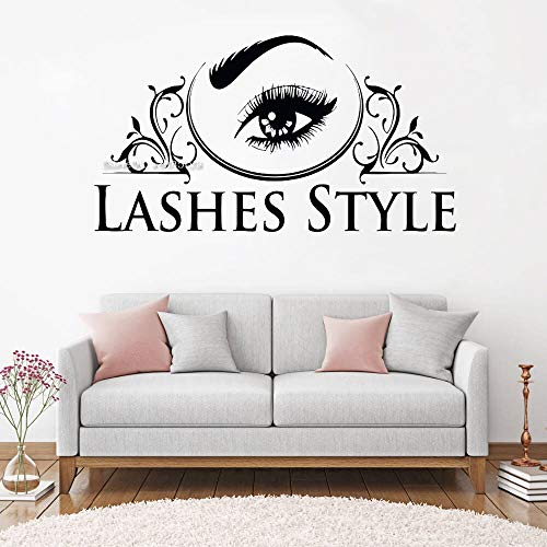 guijiumai LY diseñado Estilo de pestañas Apliques de pestañas Estudio Ventana salón de Belleza Pegatina Cejas de Mujer Hermosa Pegatina Mural de cejas77X42CM