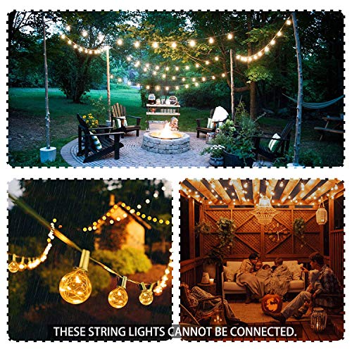 Guirnalda Luces Exterior con 36+3 G40 Bombillas, Ulinek IP65 13,5M Guirnaldas Luminosas Exterior 195LEDs Súper Ahorra Energía Cadena Luce Decoracion para Navidad Habitacion Pergola Jardín Toldos Patio