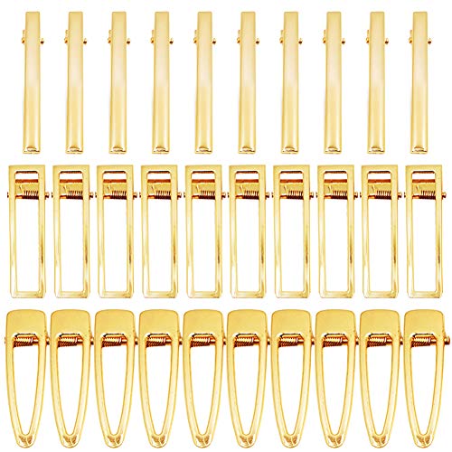 Gukasxi - Moldes de silicona para el pelo de resina acrílica, con 30 pasadores dorados para el pelo, joyería y manualidades (33 piezas)