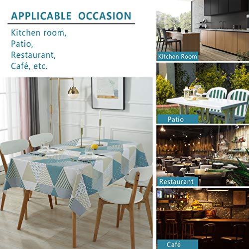 GuKKK Mantel Antimanchas 140x140 cm, PVC Mantel Cuadrado, Impermeable Lavable Manteles, Prueba de Aceite Manteles para Bodas Fiesta Buffet Navidad Cumpleaños Restaurante