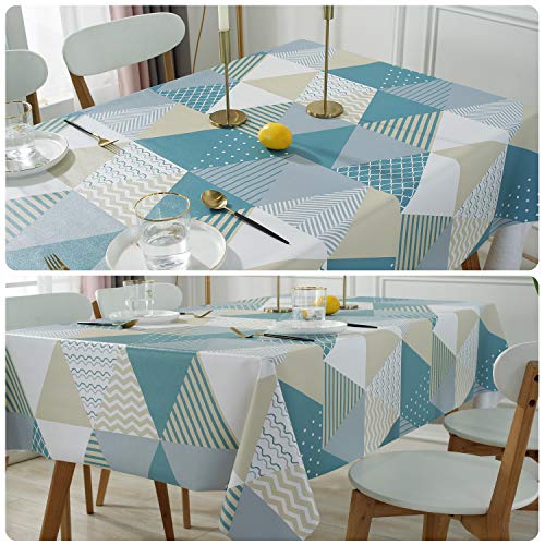 GuKKK Mantel Antimanchas 140x140 cm, PVC Mantel Cuadrado, Impermeable Lavable Manteles, Prueba de Aceite Manteles para Bodas Fiesta Buffet Navidad Cumpleaños Restaurante