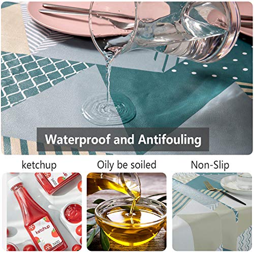 GuKKK Mantel Antimanchas 140x140 cm, PVC Mantel Cuadrado, Impermeable Lavable Manteles, Prueba de Aceite Manteles para Bodas Fiesta Buffet Navidad Cumpleaños Restaurante