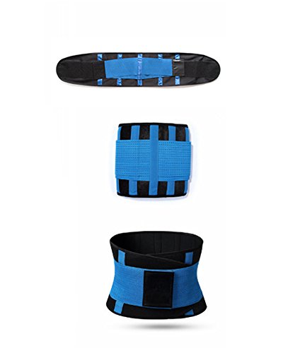 GUOCU Mujer Neopreno Cinturón Reductor Abdominal Adelgazar Moldeador de Cintura Adelgazante Abdomen Posparto Soporte de Espalda Corsé Body Shaper Azul L